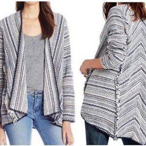Lucky Brand Multicolored Boho Knit Open Sweater